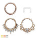 3pc Twist Rings and Retainer 16G