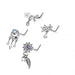4pc Nose L Bend 20G Dreamcatcher & Stars