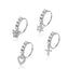 4pc Nose Ring 20G Heart & Butterfly