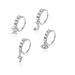 4pc Nose Ring 20G Moon & Lightning