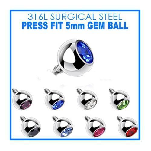 5mm Gem Dermal Top 14G