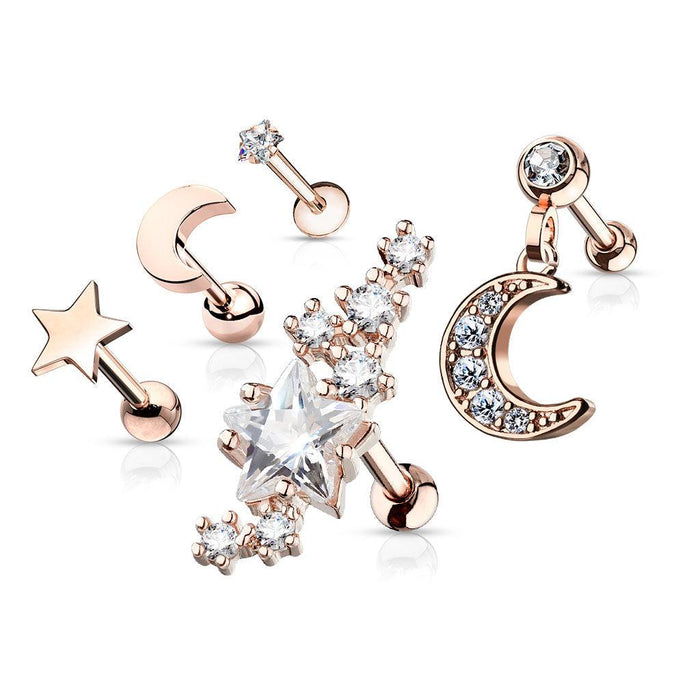 5pc Gem Cartilage Bar Pack 16G