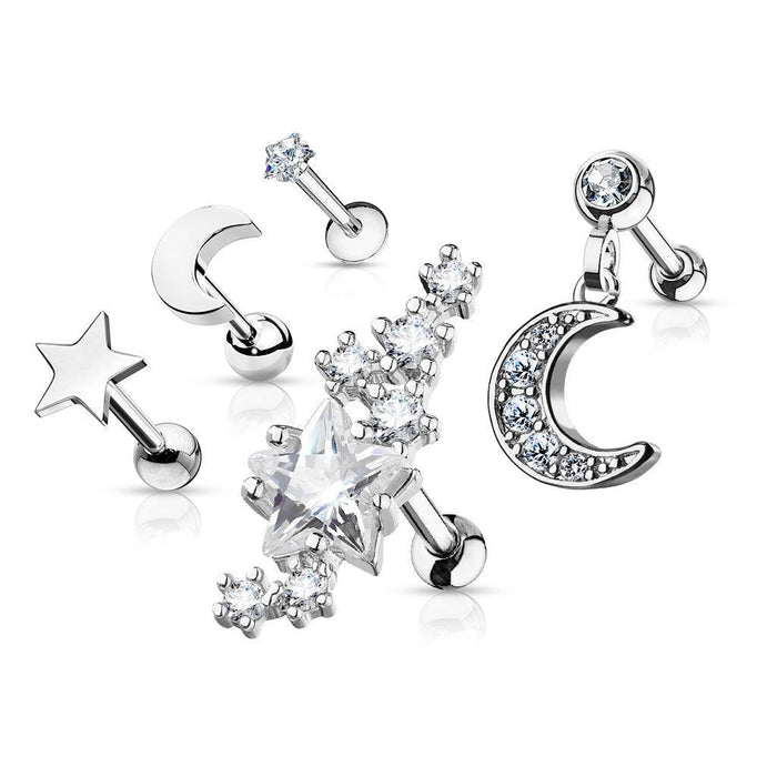 5pc Gem Cartilage Bar Pack 16G