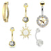 5pc Star Sunburst Belly Bar Value Pack