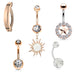 5pc Star Sunburst Belly Bar Value Pack