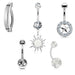 5pc Star Sunburst Belly Bar Value Pack