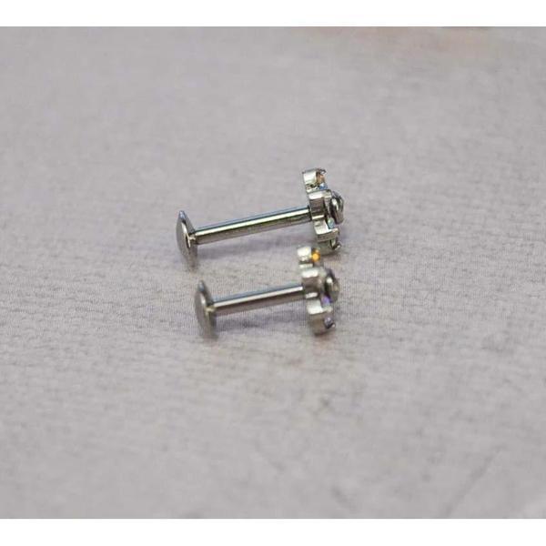 7 Gem Flower Labret 16G