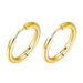gold Earring hoops on white background