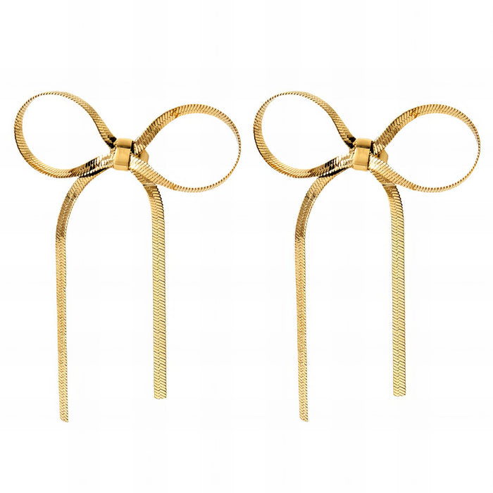 18kt Gold Plated Bow Earrings