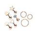 8pc Cartilage Bar and Ring Pack 16G