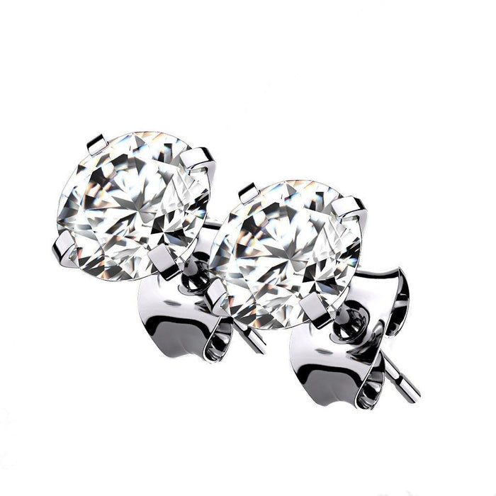 .925 Sterling Silver Stud Earrings Pair