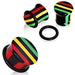 Acrylic Rasta Single Flare Plug 8G-22mm