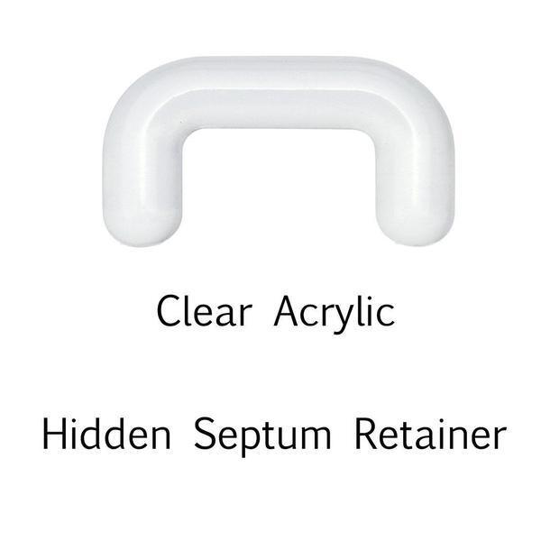 Acrylic Septum Staple Retainer 16G - 10G