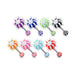Candy Stripe Koosh Ball Barbell 14G-My Body Piercing Jewellery