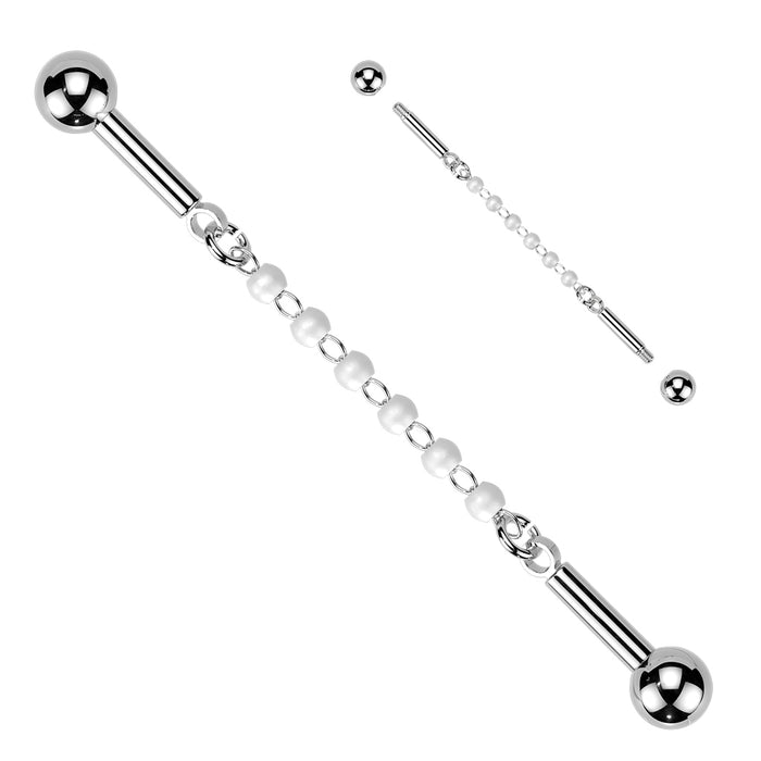 Pearl Connector Industrial Bar 14G