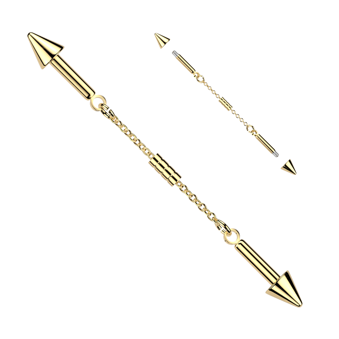 Disc Connector Spike Industrial Bar 14G