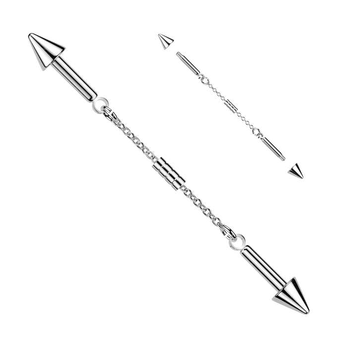 Disc Connector Spike Industrial Bar 14G