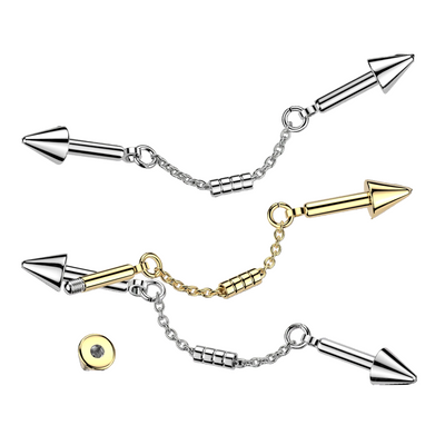 Disc Connector Spike Industrial Bar 14G