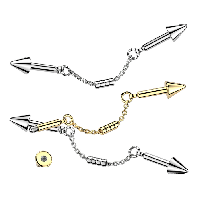 Disc Connector Spike Industrial Bar 14G
