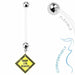 Baby On Board Pregnancy Belly Bar 14G