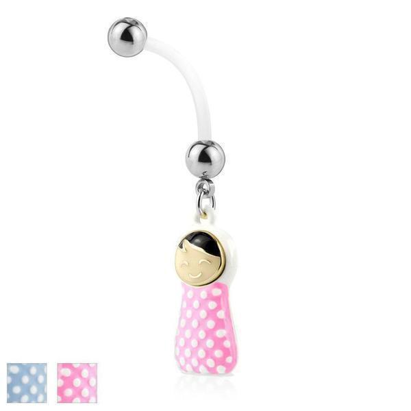 Baby Pregnancy Belly Bar 14G
