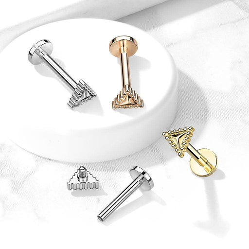 Bead Edge Triangle I.T. Labret 16G