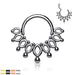 Beaded Crown Hinged Ring 16G 8mm