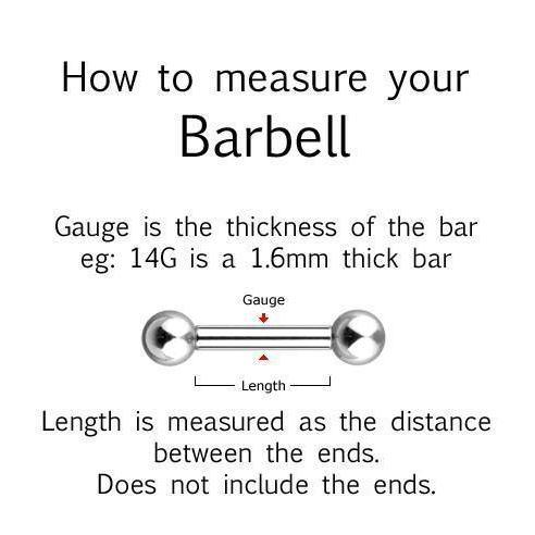 Bioflex Retainer Barbell 16G 14G