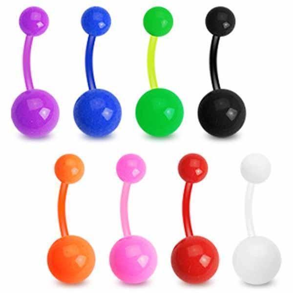 Bioflex Solid Colour Belly Bar 14G