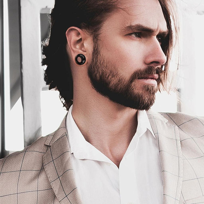 Black Agate Tunnel 6mm-25mm