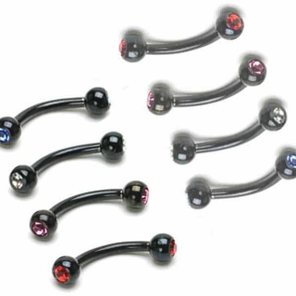 Black IP Curve with Gems 16G