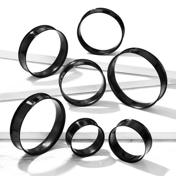 Black IP Double Flared Tunnel 10G-2"