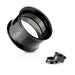 Black IP Screw Fit Tunnel 8G-1"