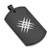 Black Lazer Etched Stainless Steel Pendant