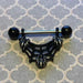 Black Web Nipple Bar 14G (Single)