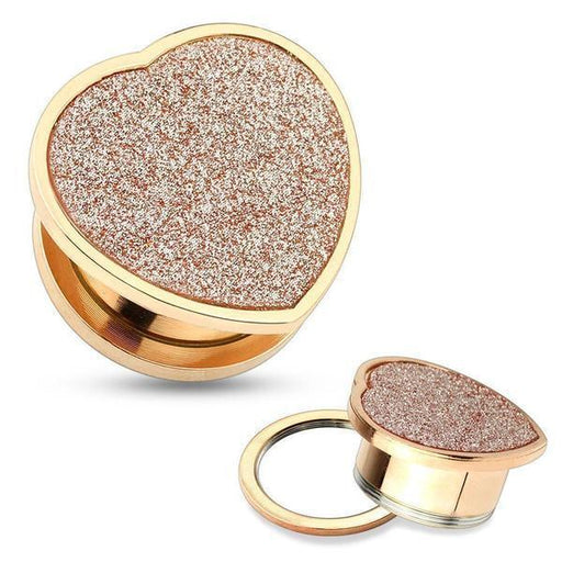 Blasted Heart Screw Fit Plug 8mm-16mm