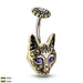 Blue Eye Cat Belly Bar 14G
