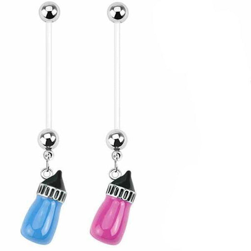 Bottle Pregnancy Belly Bar 14G