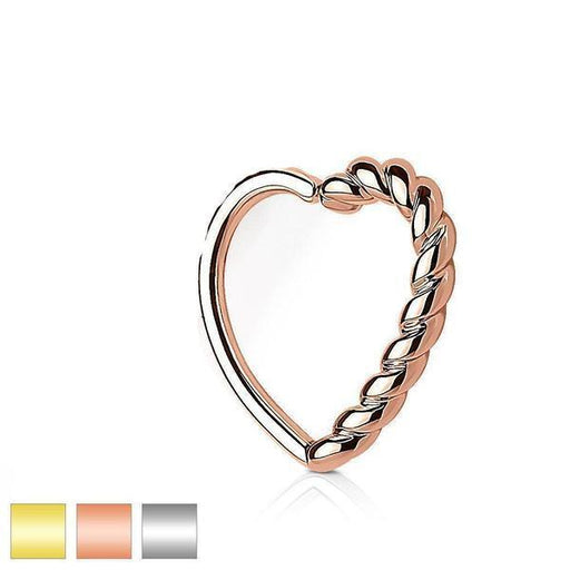 Braided Heart Ring 16G