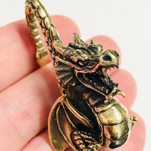 Brass Dragon Ear Weights PAIR