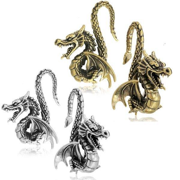 Brass Dragon Ear Weights PAIR