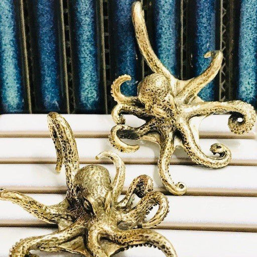 Brass Octopus Ear Weights PAIR