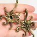 Brass Octopus Ear Weights PAIR