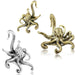 Brass Octopus Ear Weights PAIR