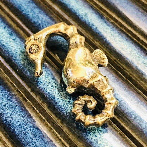 Brass Seahorse Ear Weights PAIR