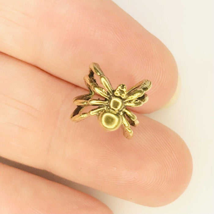 Brass Spider Non-Piercing Ear Cuff