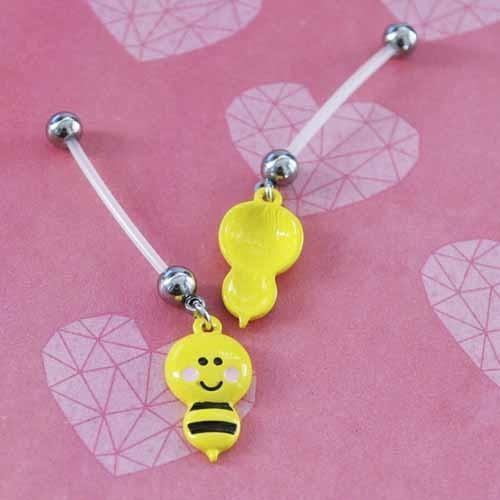 Bumble Bee Pregnancy Belly Bar 14G
