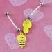 Bumble Bee Pregnancy Belly Bar 14G