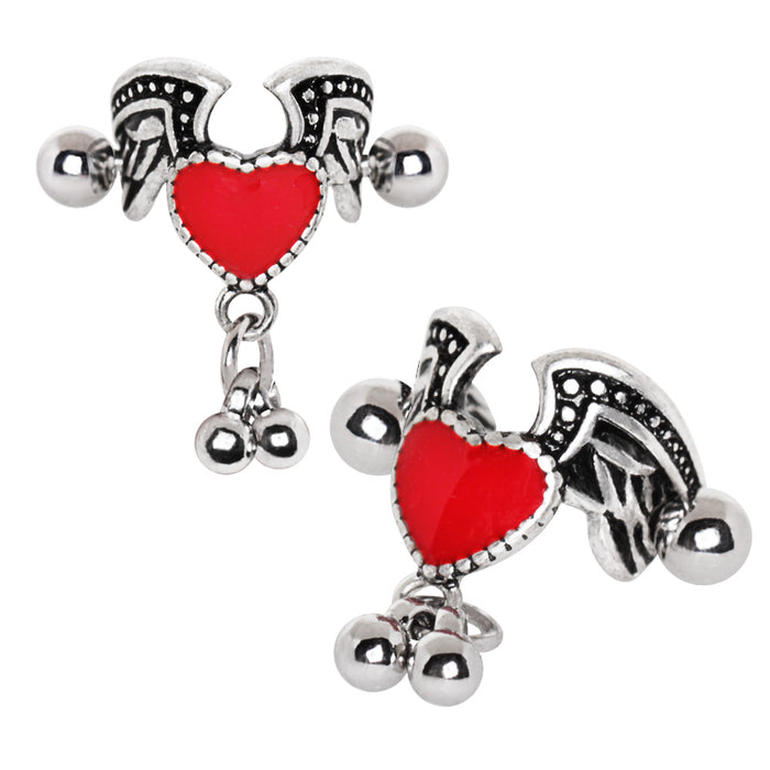Winged Heart Cartilage Cuff 16G