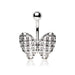 Checker Butterfly Belly Bar 14G